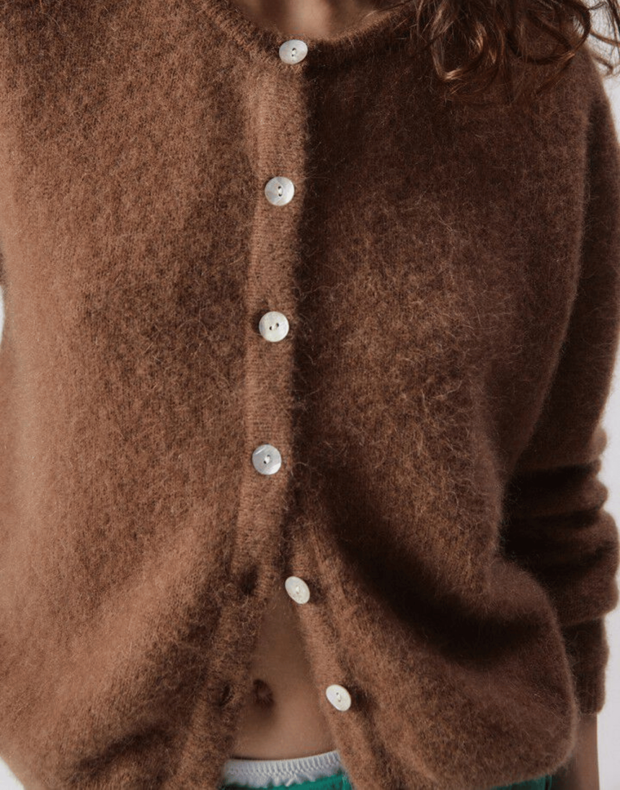 Chocolate Melange Wool & Alpaca Vitow Cardigan