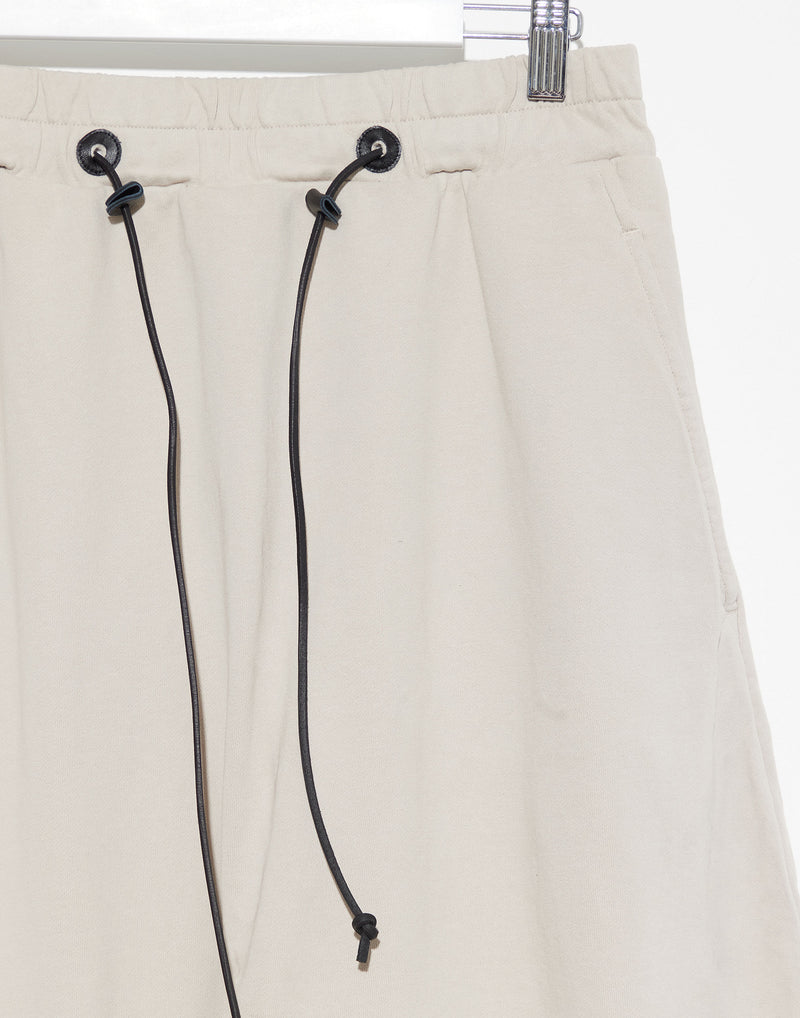 Light Beige Cotton Cropped Trousers