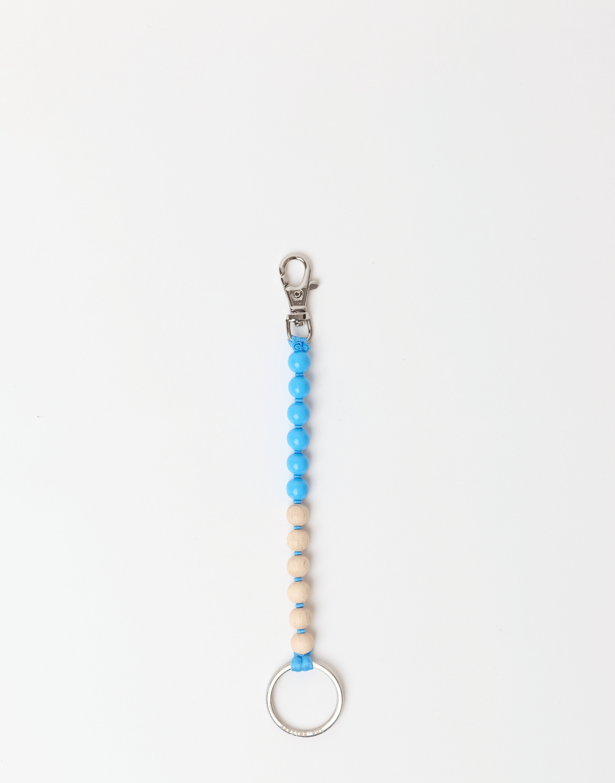 Sky Blue Duo Perlen Short Key Chain