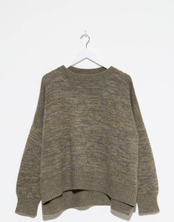 Moss Taupe Cashmere Aila Chunky Pullover