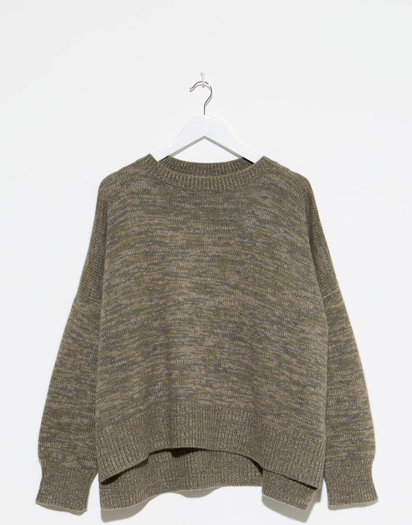 Moss Taupe Cashmere Aila Chunky Pullover