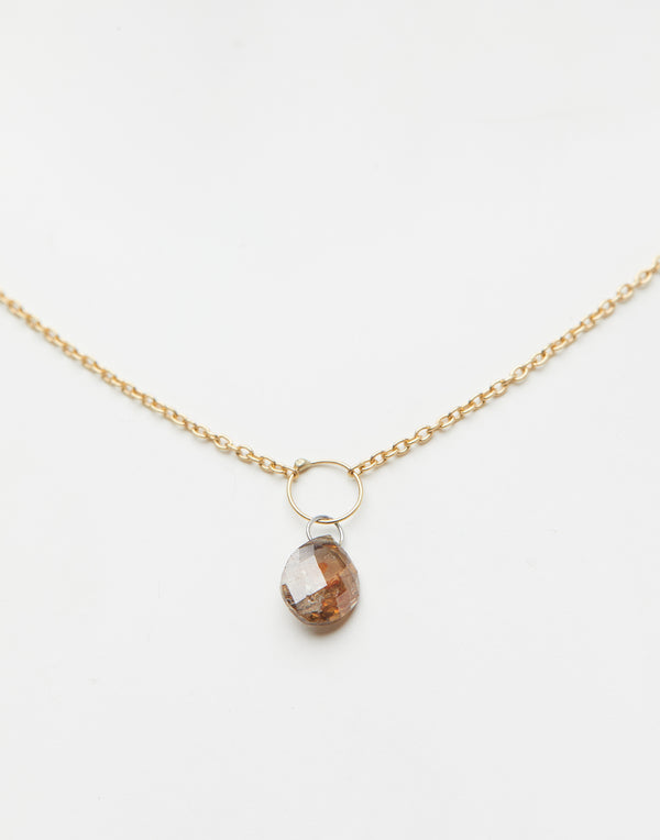 Brown Diamond & Gold Necklace