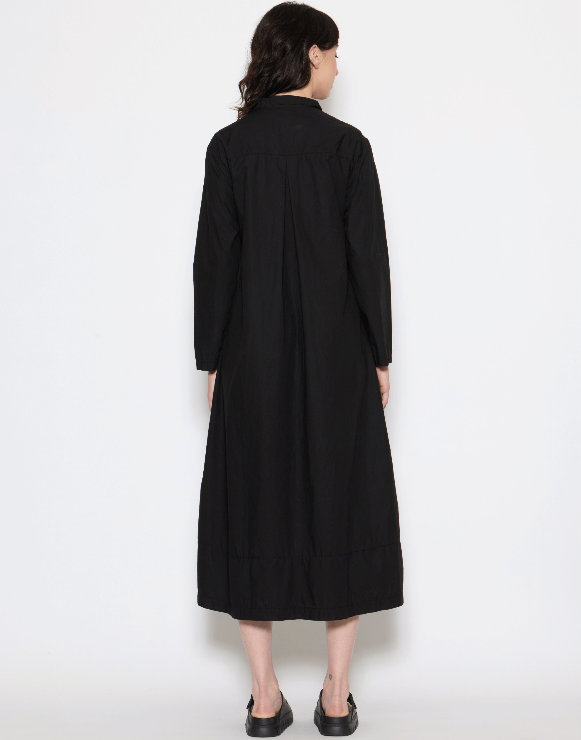 Black Cotton Georgia Dress