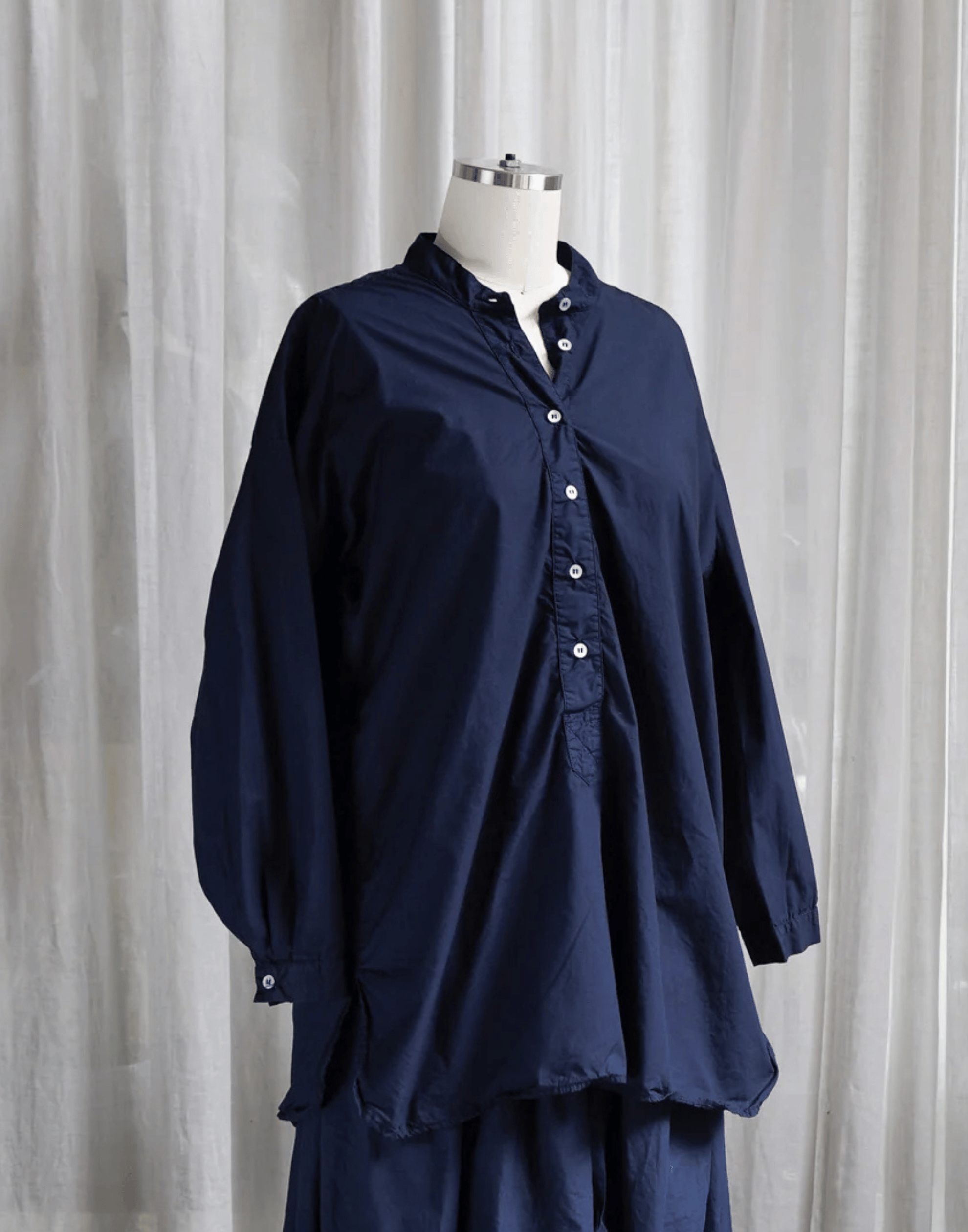 Dark Navy Cotton Poplin Coal Miner’s Shirt