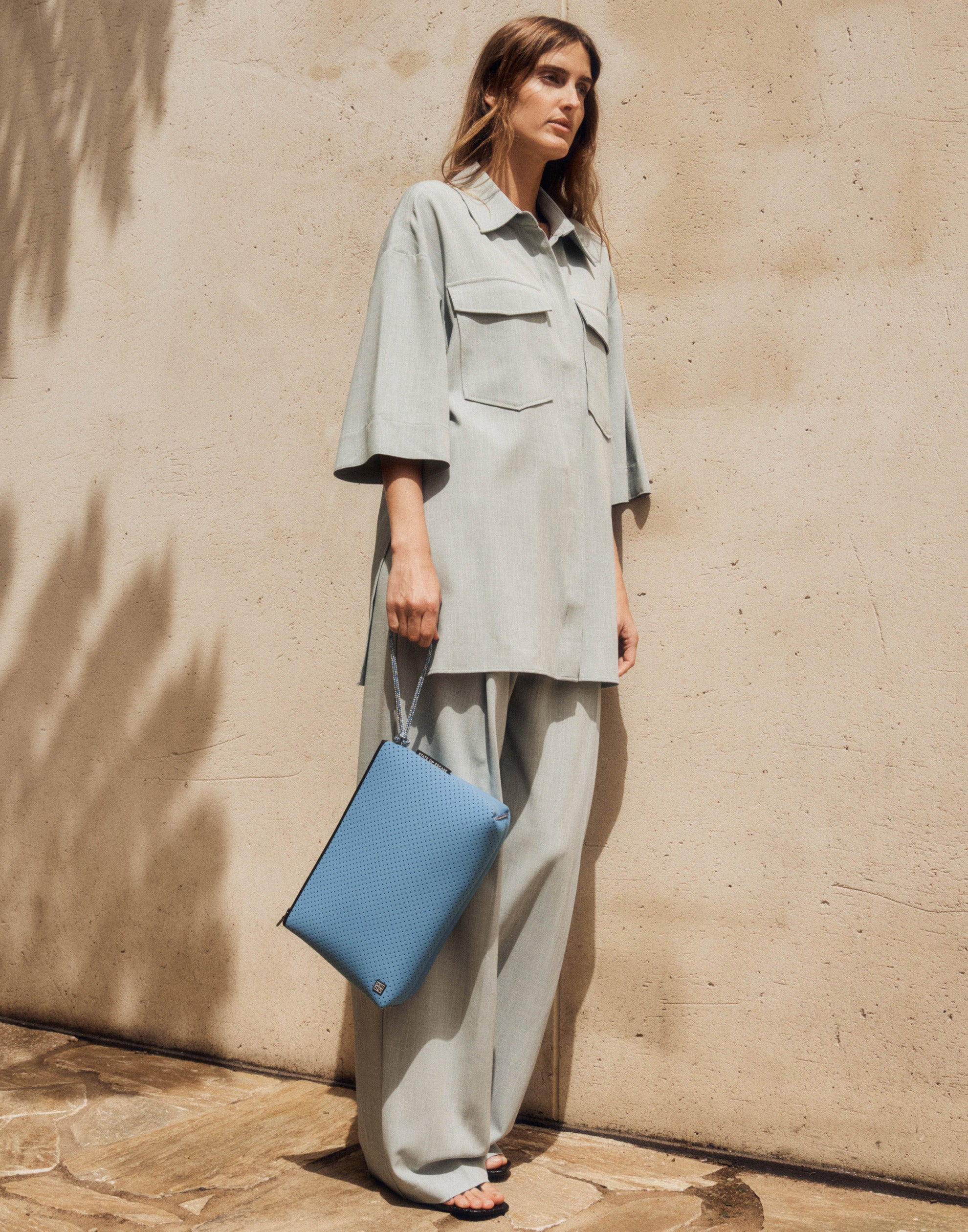 Super Fade Denim Everyday Large Pouch