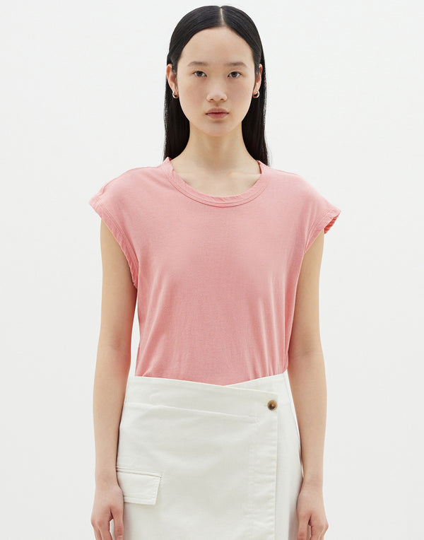 Pink Pomelo Cotton Fitted Muscle Tank Top