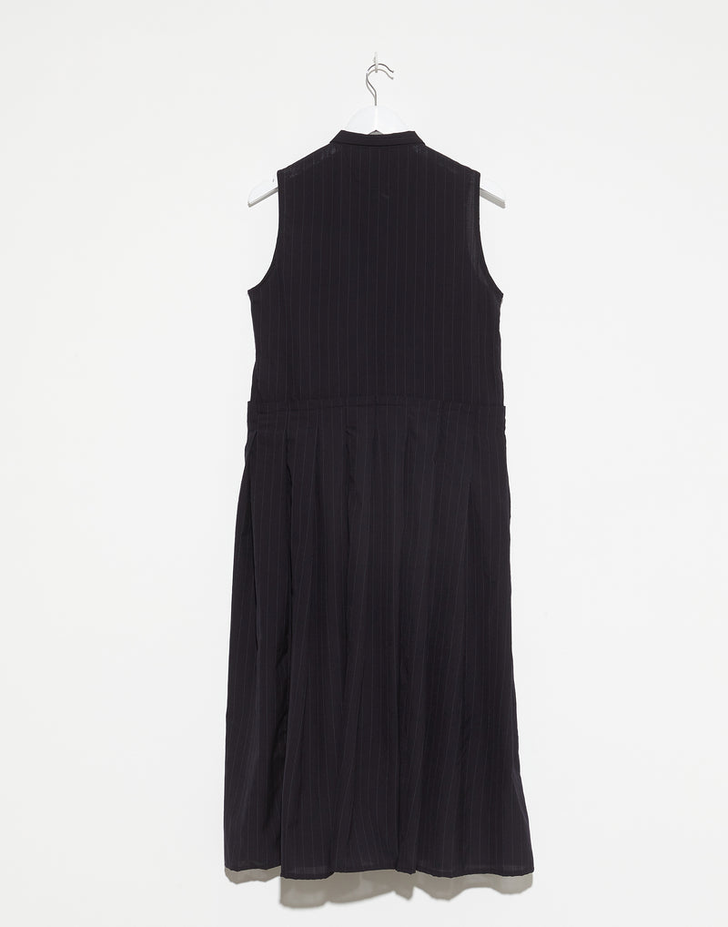 Navy Stripe Wool Katherine Dress