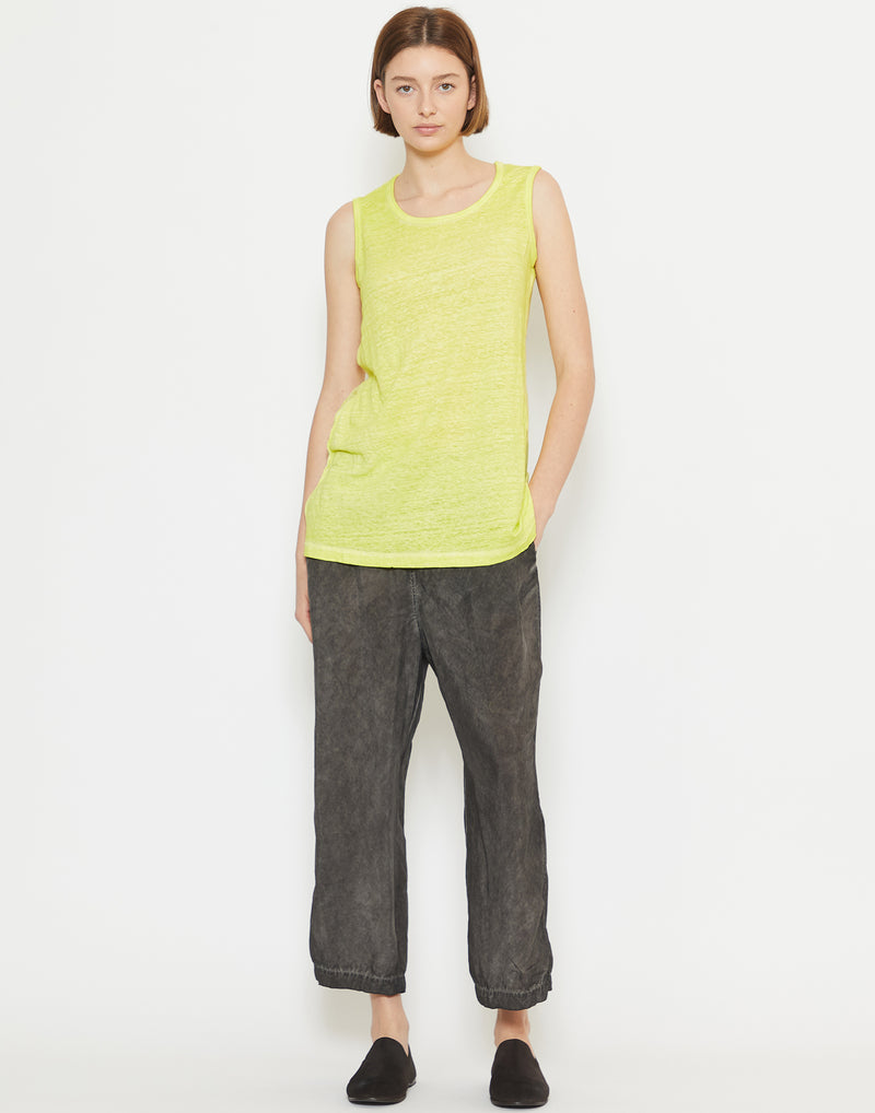 White Cotton Pigiama Tasche Lavato Trousers