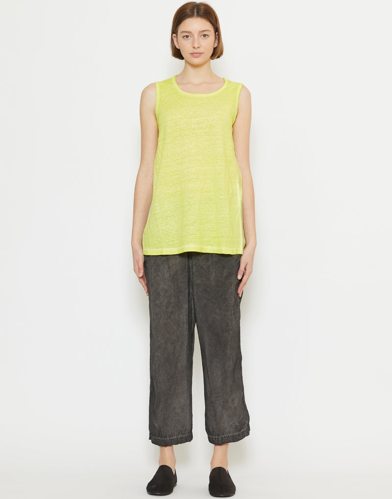 White Cotton Pigiama Tasche Lavato Trousers