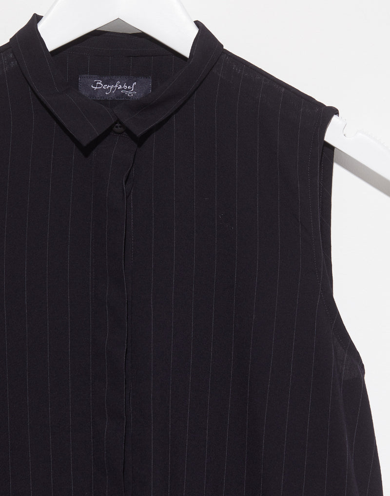 Navy Stripe Wool Katherine Dress