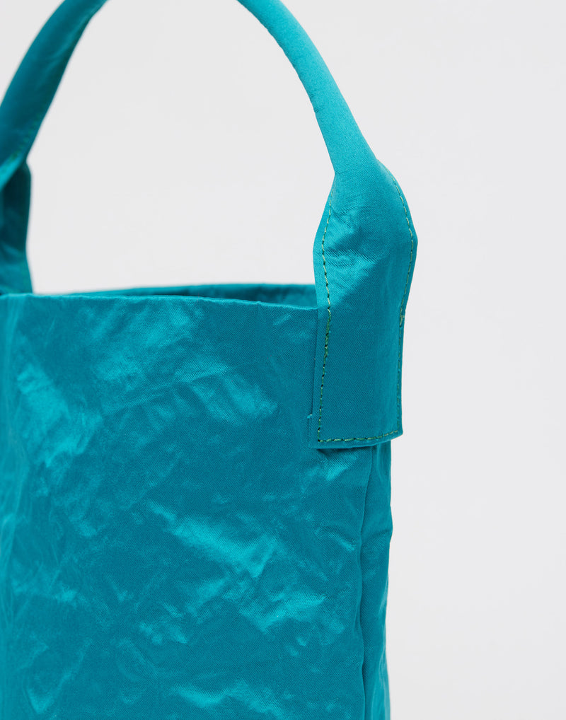 Turquoise Satin Tube Bag