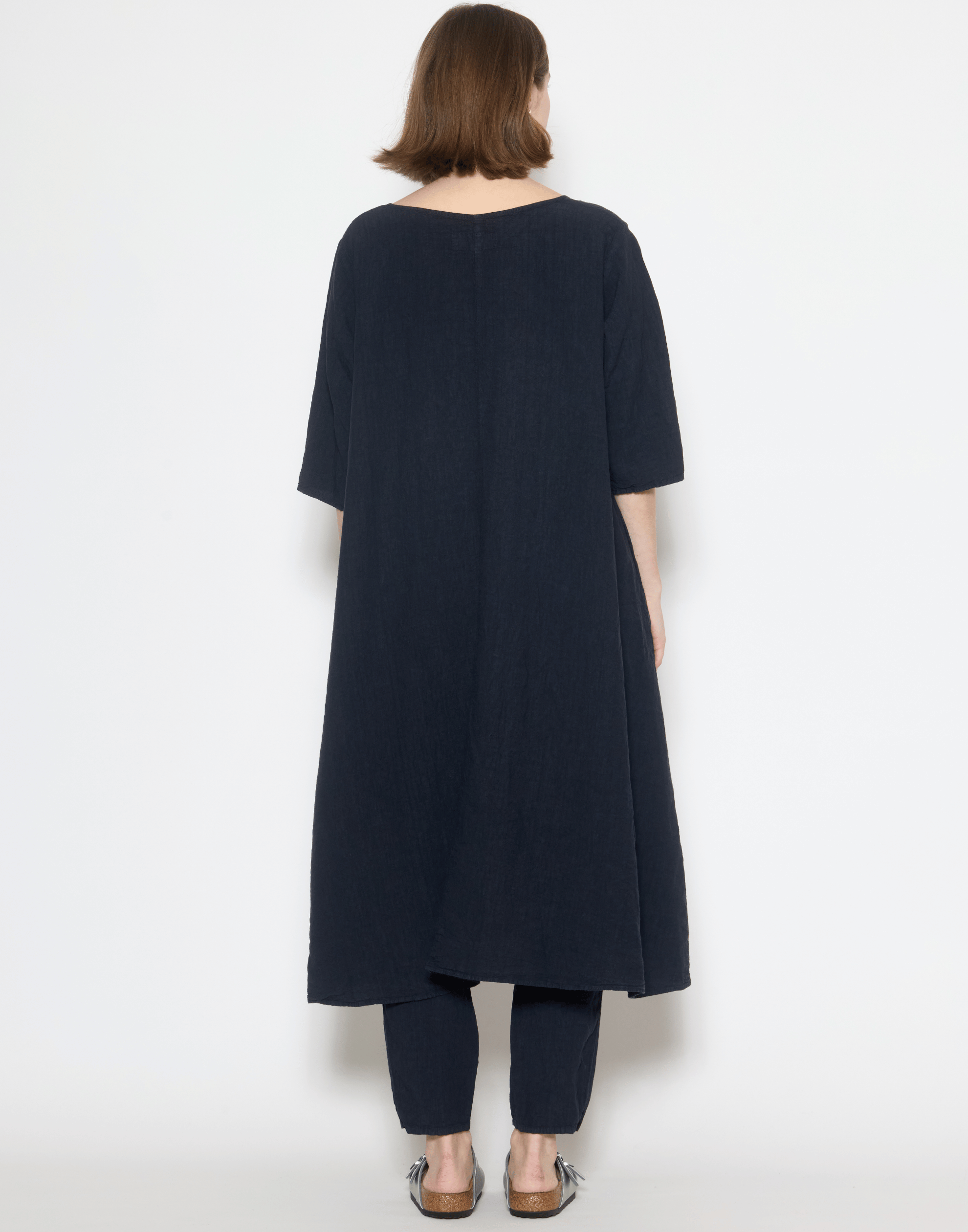 Danish Blue Linen Yilin Tunic Dress