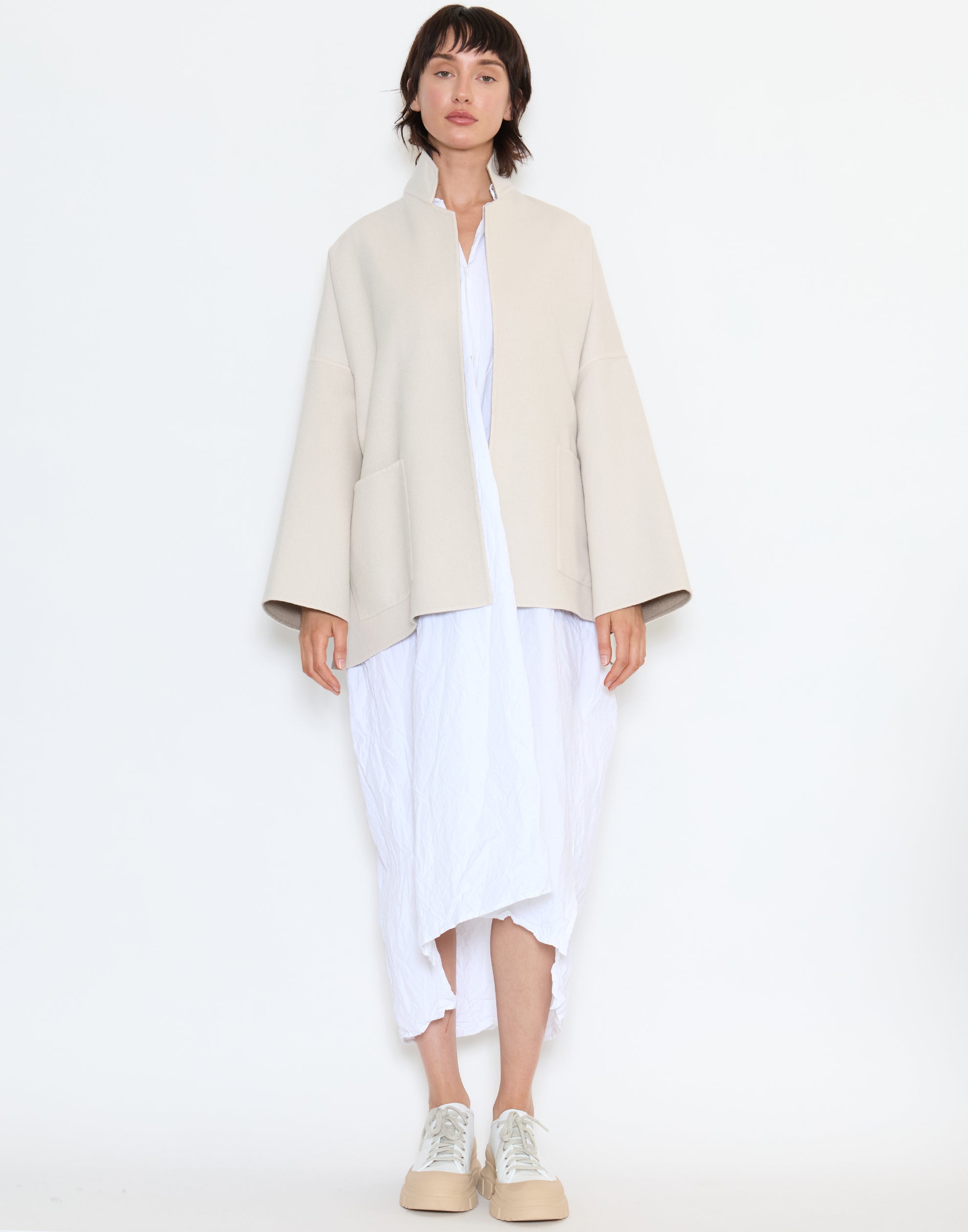 Two Tone Wool Reversible Giacca Gladiolo Jacket