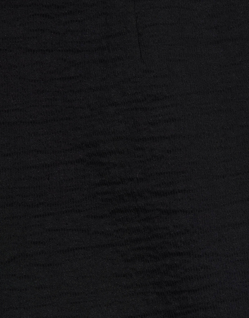 Black Linen Blend Classic Trousers