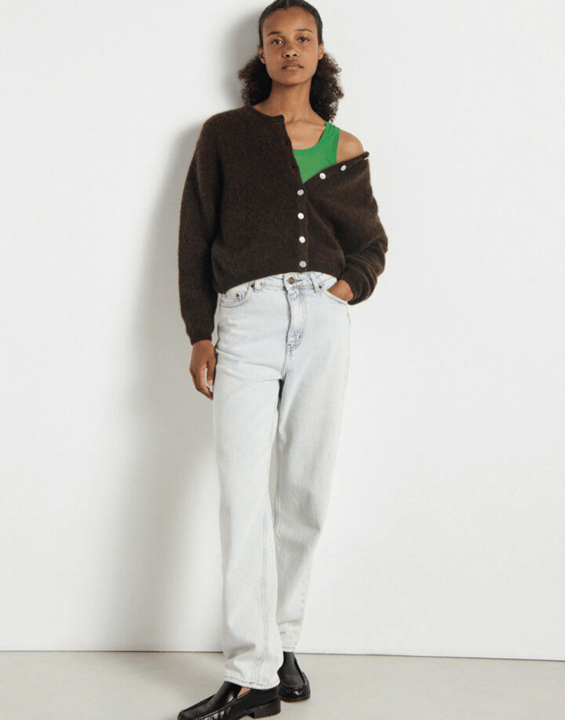 Coffee Brown Wool & Alpaca Vitow Cardigan