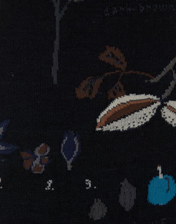 Black Botanical XV AM773 Socks