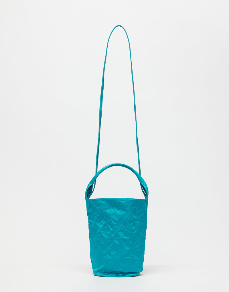 Turquoise Satin Tube Bag