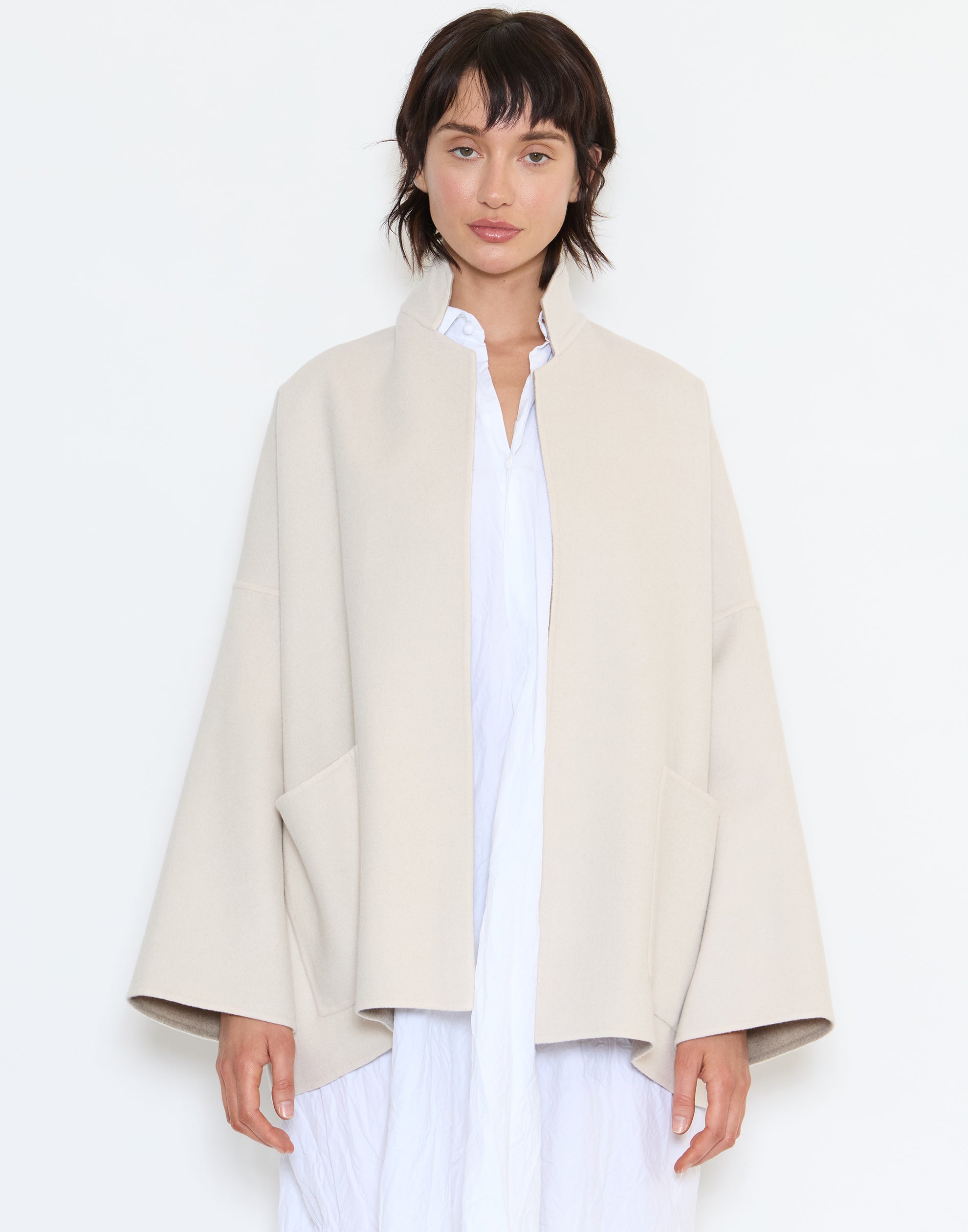 Two Tone Wool Reversible Giacca Gladiolo Jacket