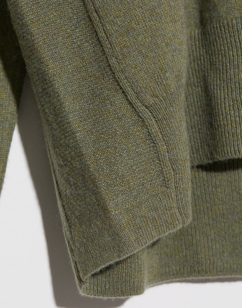 Khaki Cashmere Relaxed Pullover
