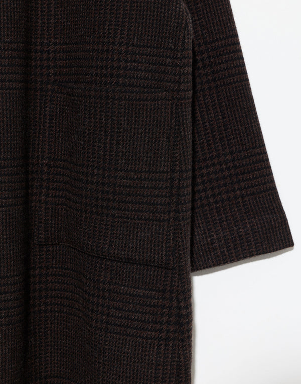 Prince Of Galles Wool Punto Bianco Coat