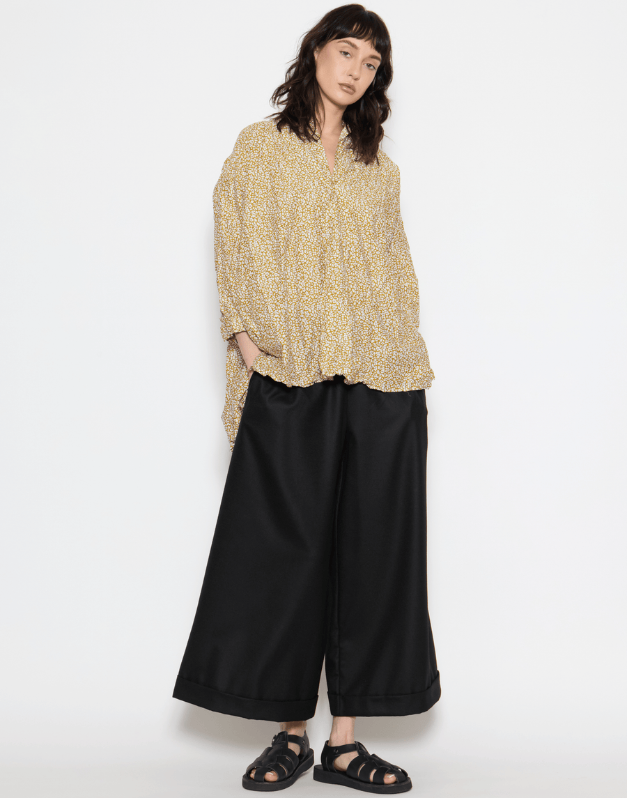 Gold Ditsy Floral Liberty Print Cotton Kora Lavato Top