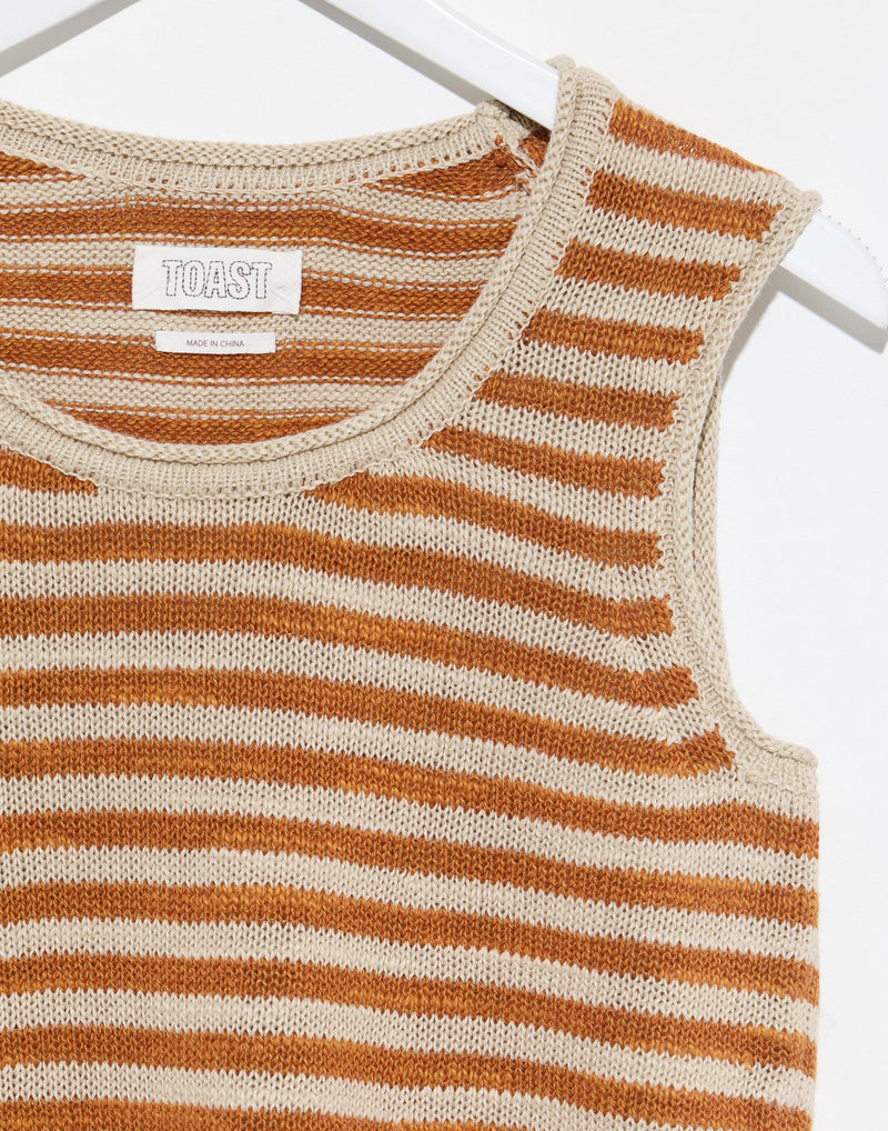 Butterscotch Linen & Cotton Knit Vest
