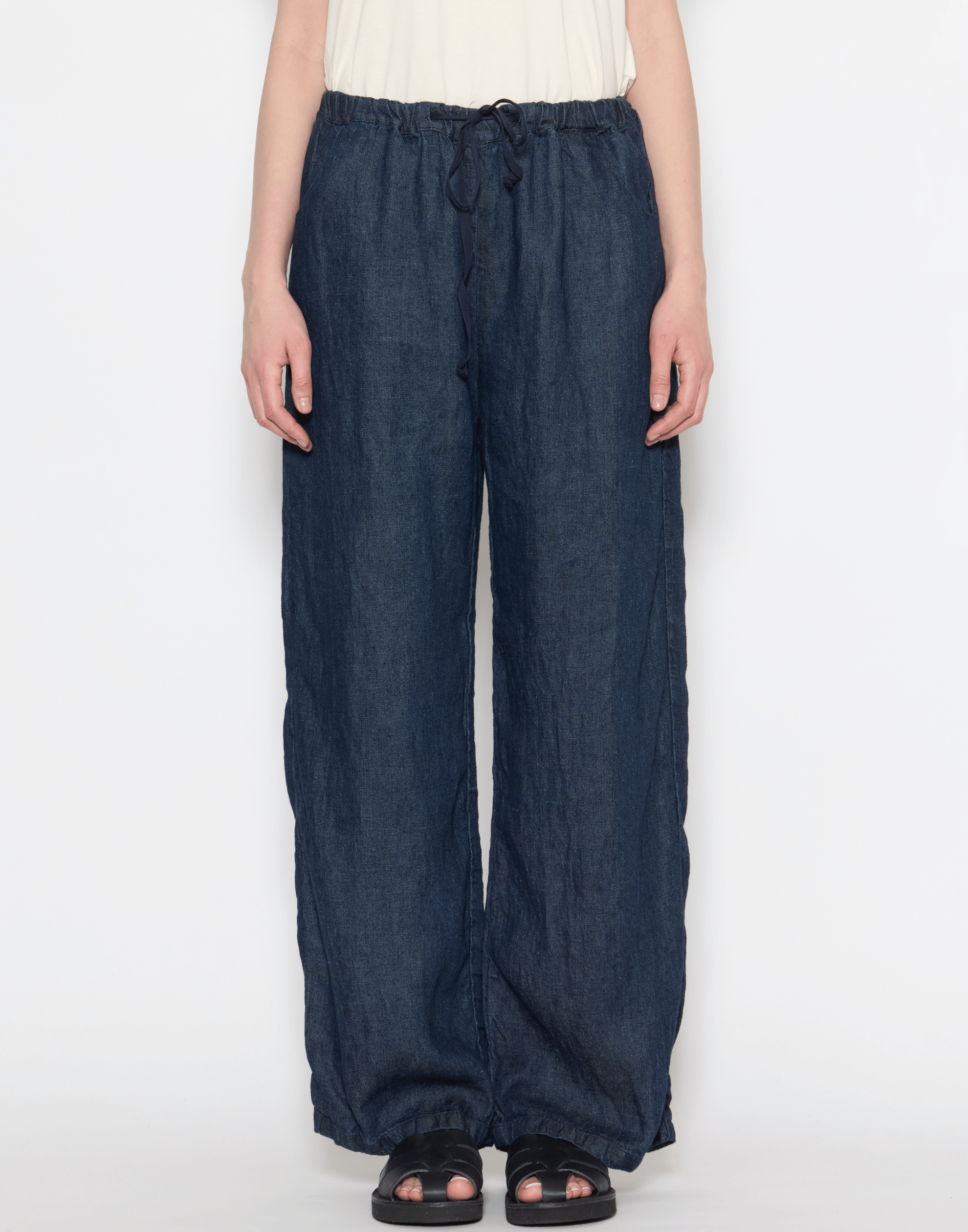 Indigo Linen Relaxed Trousers