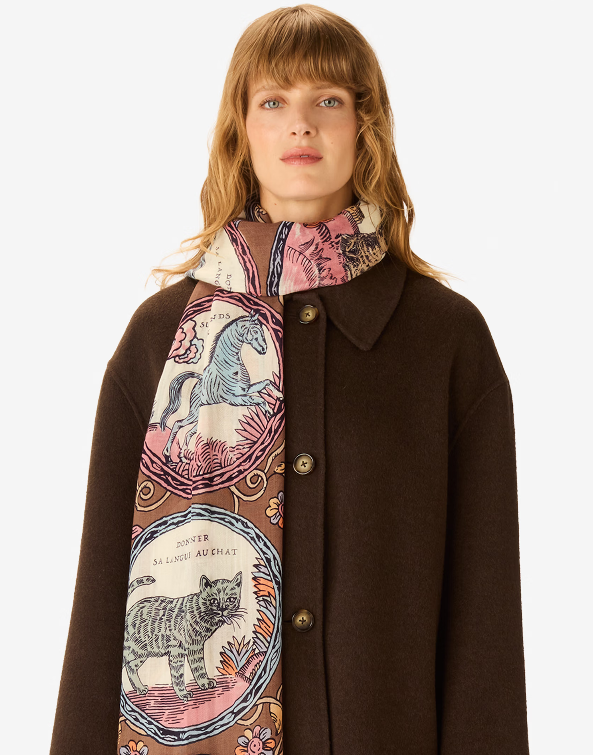 Beige Wool Chance Scarf