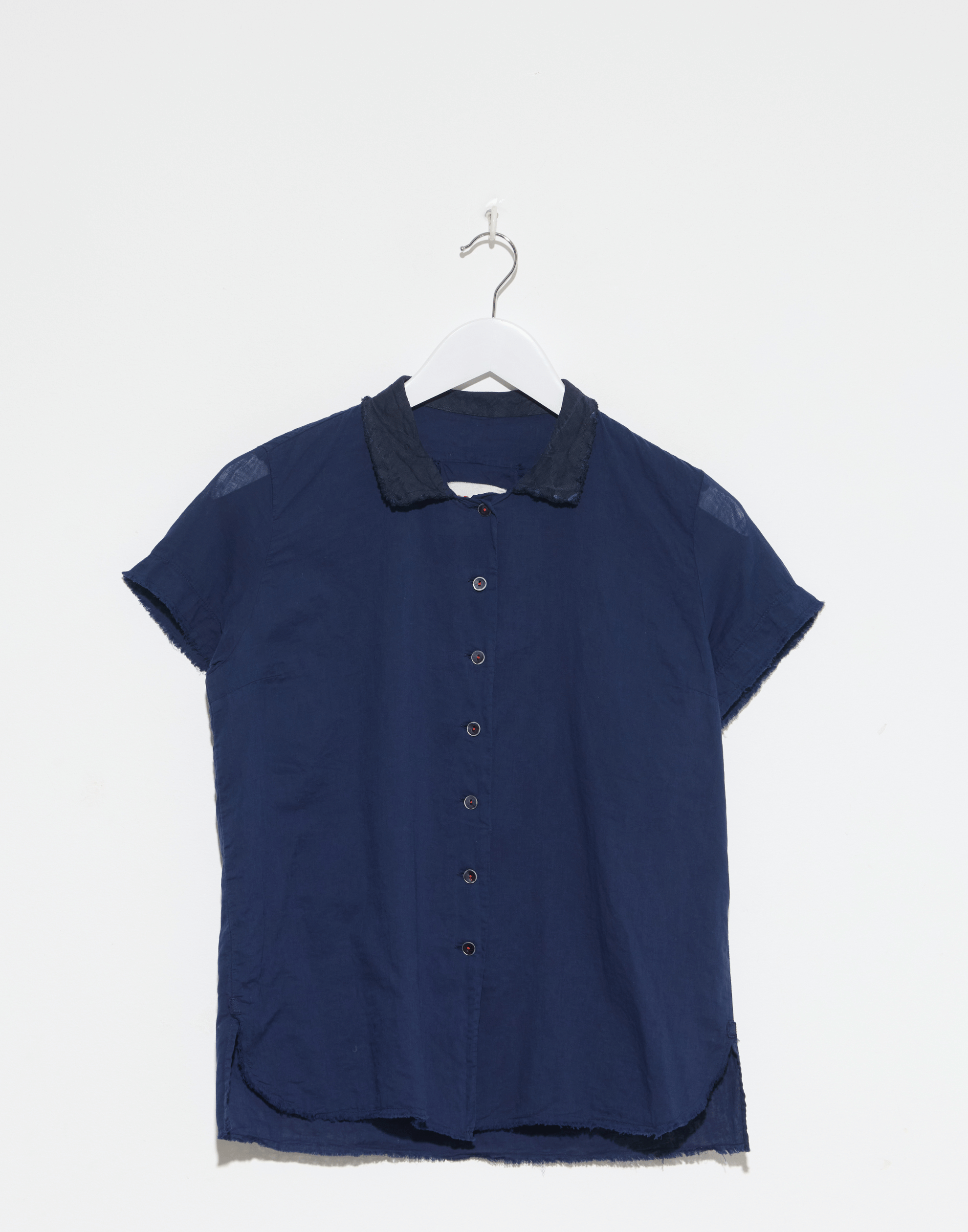 Ink Blue Cotton Voile Sydney Shirt