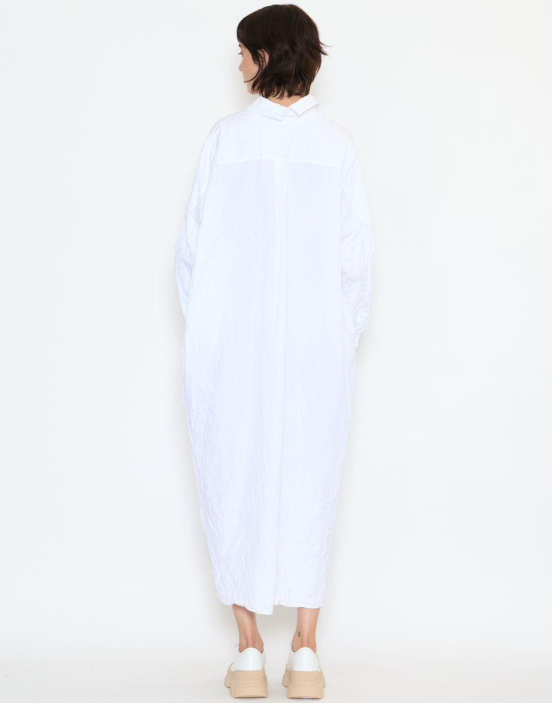 White Cotton More Lunga Lavata Shirt