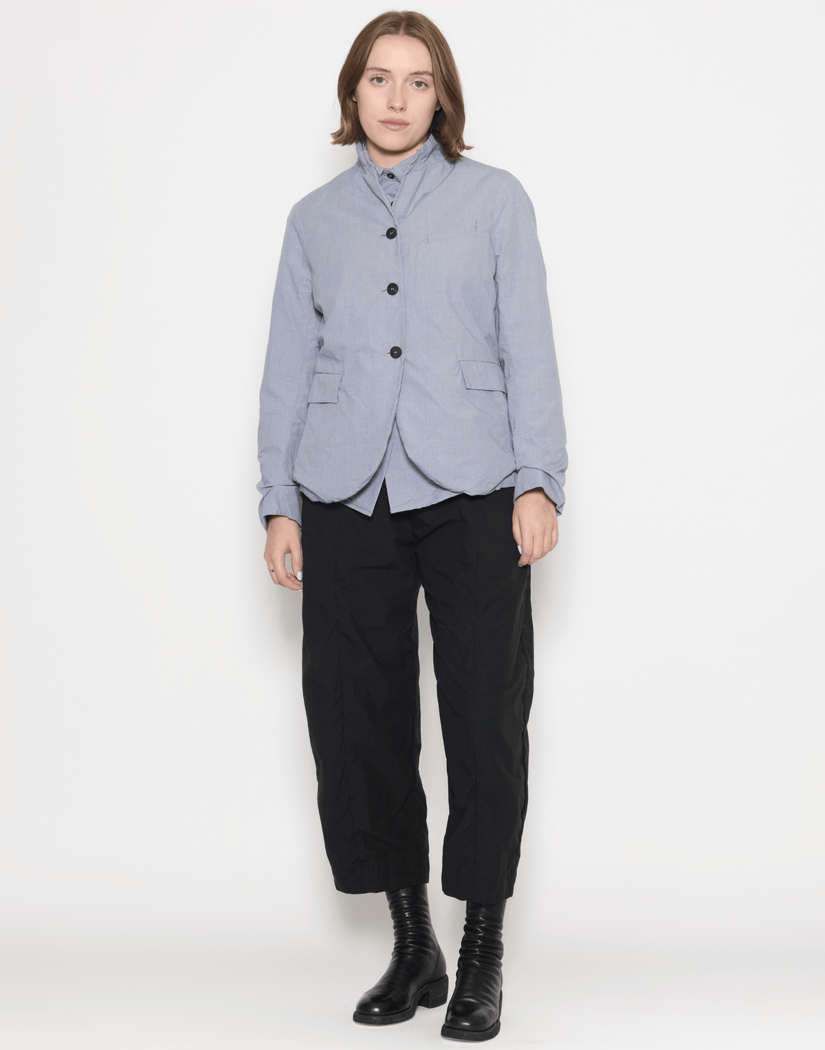 Charcoal Check Cotton Tyrol Jacket