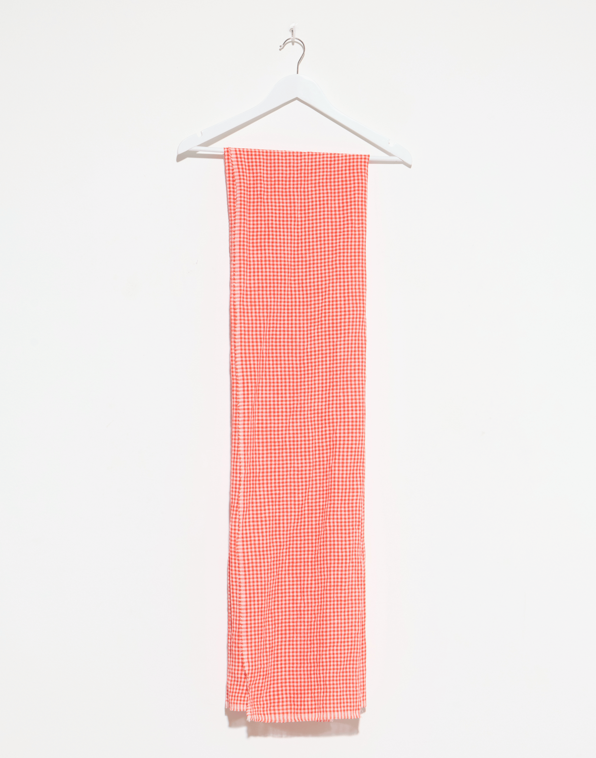 Milk Poppy Linen Gingham Scarf