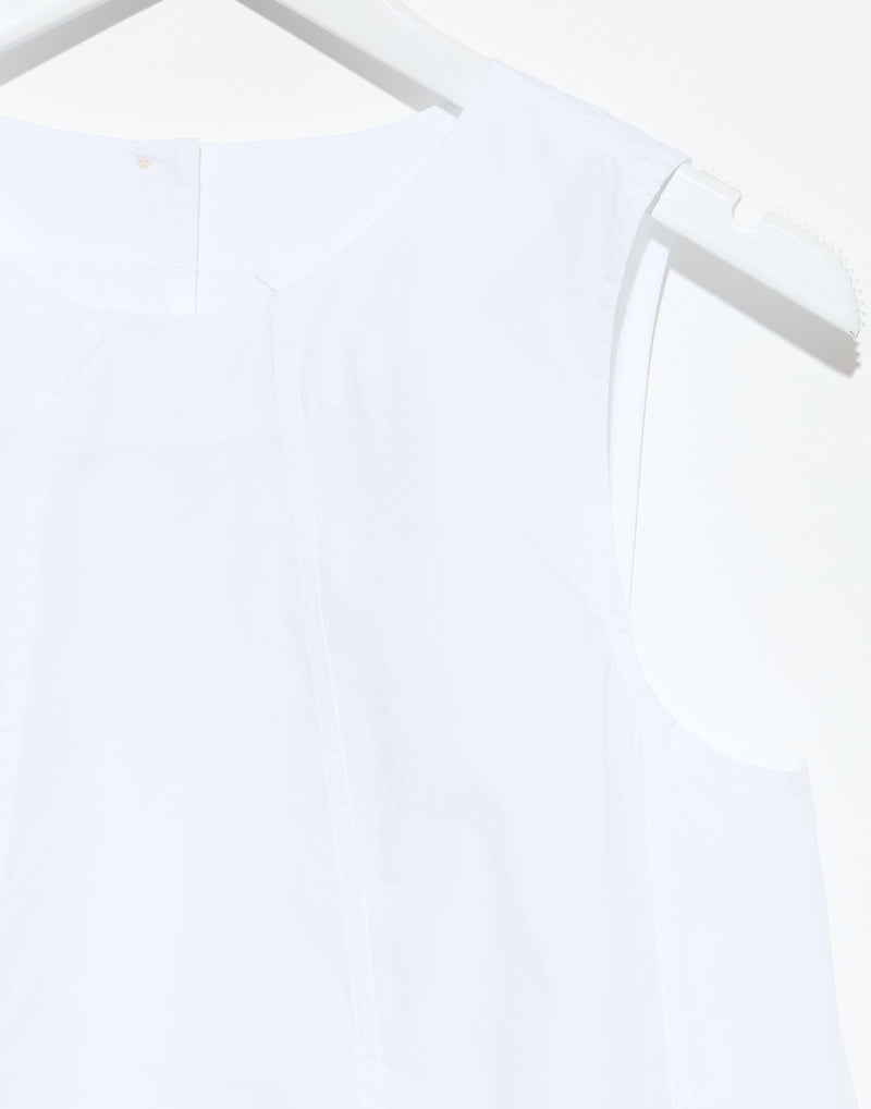 White Cotton Poplin Easy Top