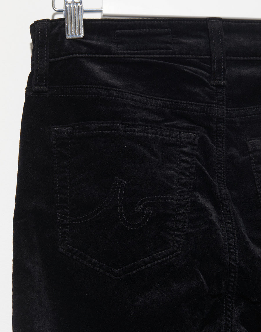 Super Black Velvet High-Rise Mari Jeans