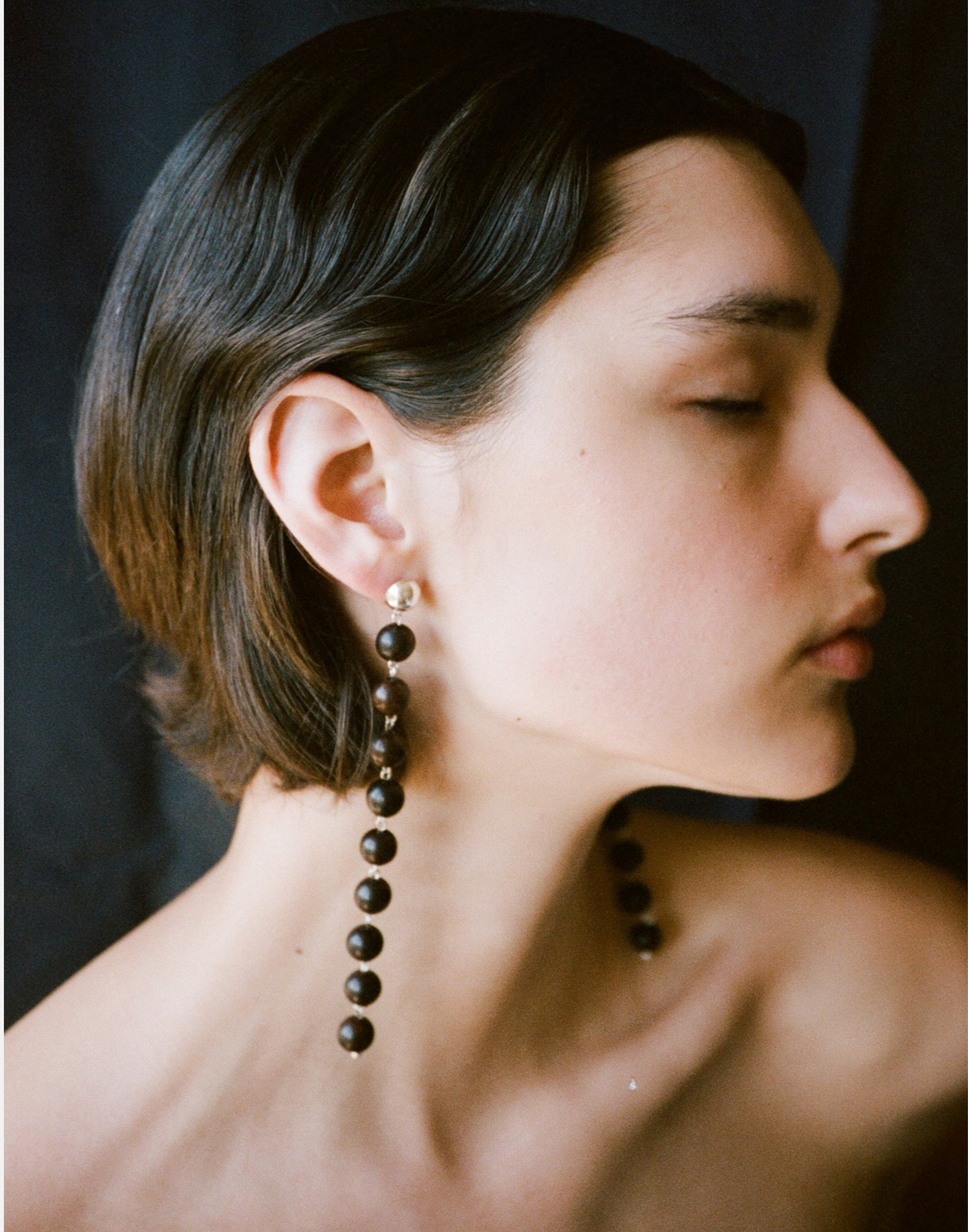 Wood & Silver Edwina Earrings