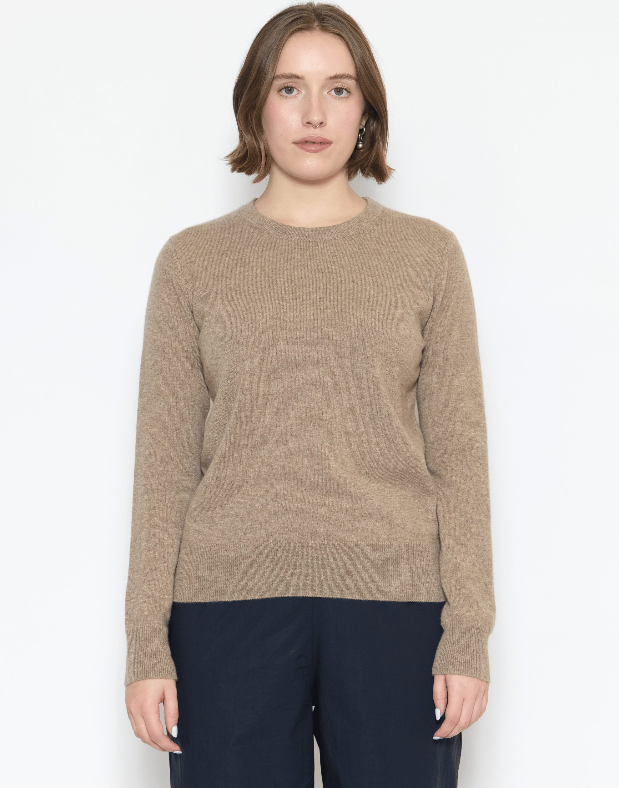 Shiitake Raw Cashmere Essential Pullover