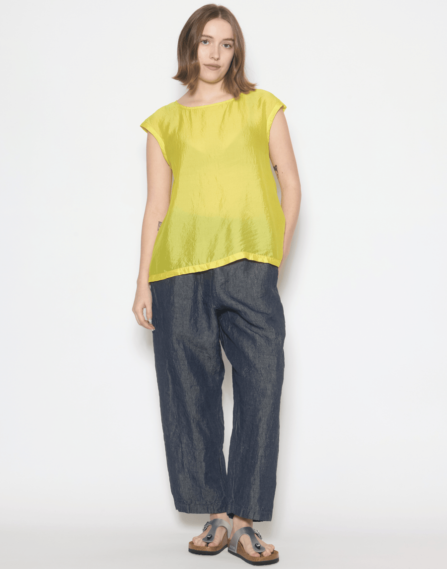 Flash Yellow Silk Shylk Deb Tank Top