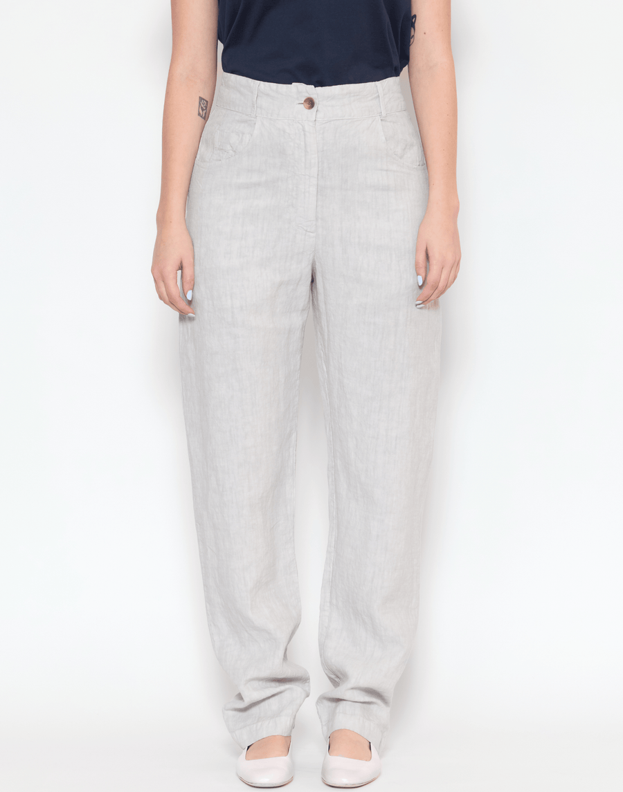 Pearl Grey Linen Pieroschka Pants