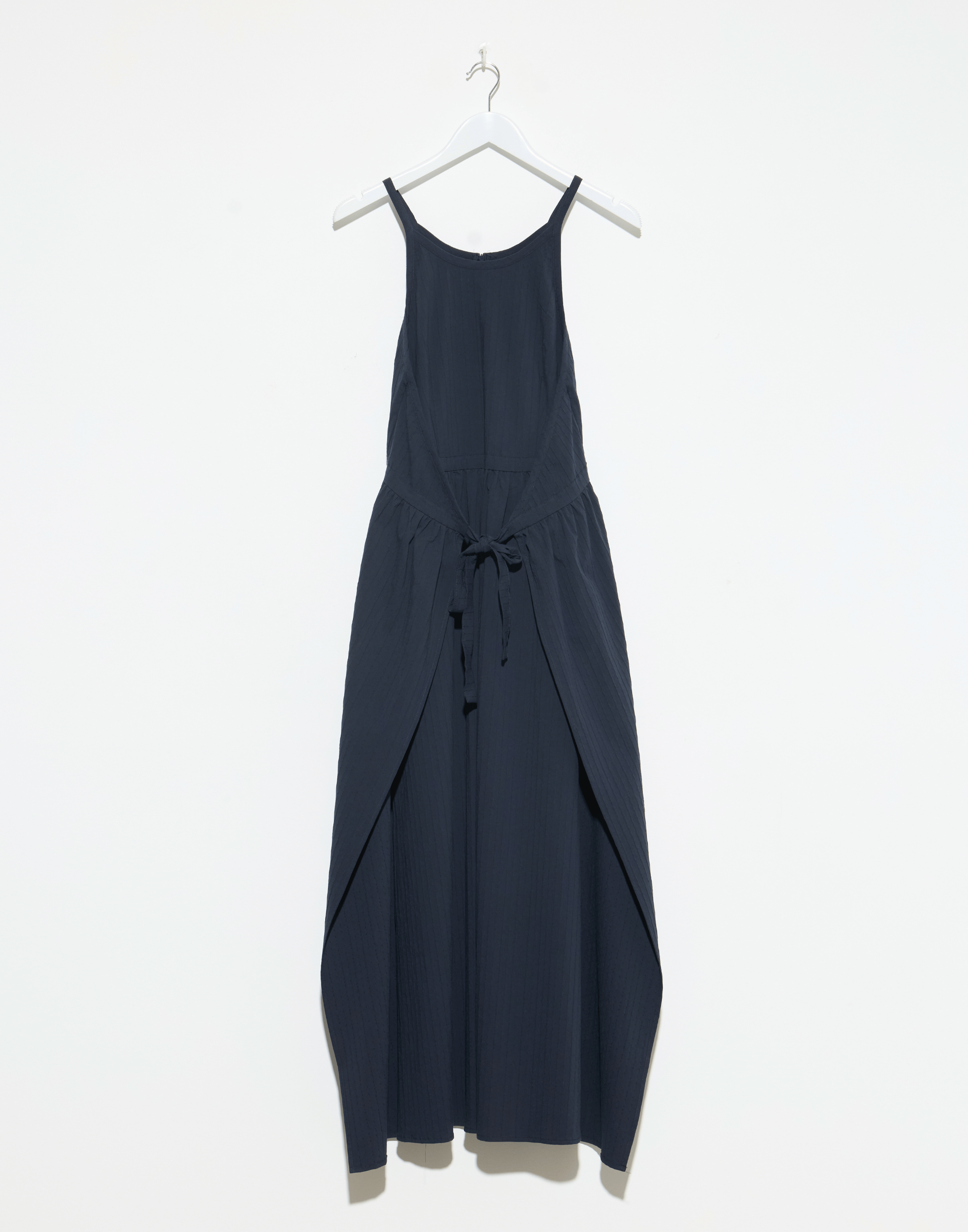 Navy Cotton Textured Chelsea Dress