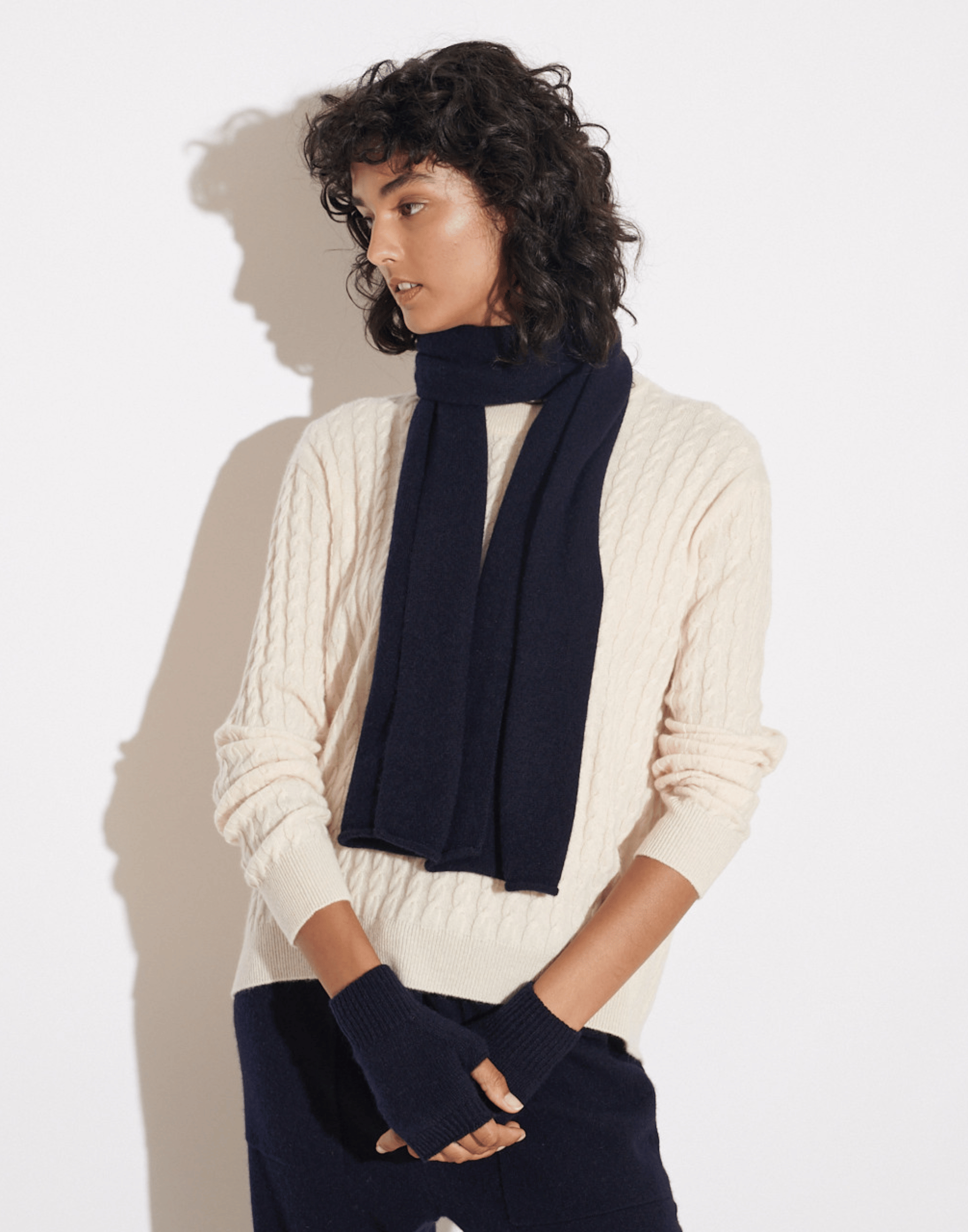 Navy Cashmere Everyday Scarf
