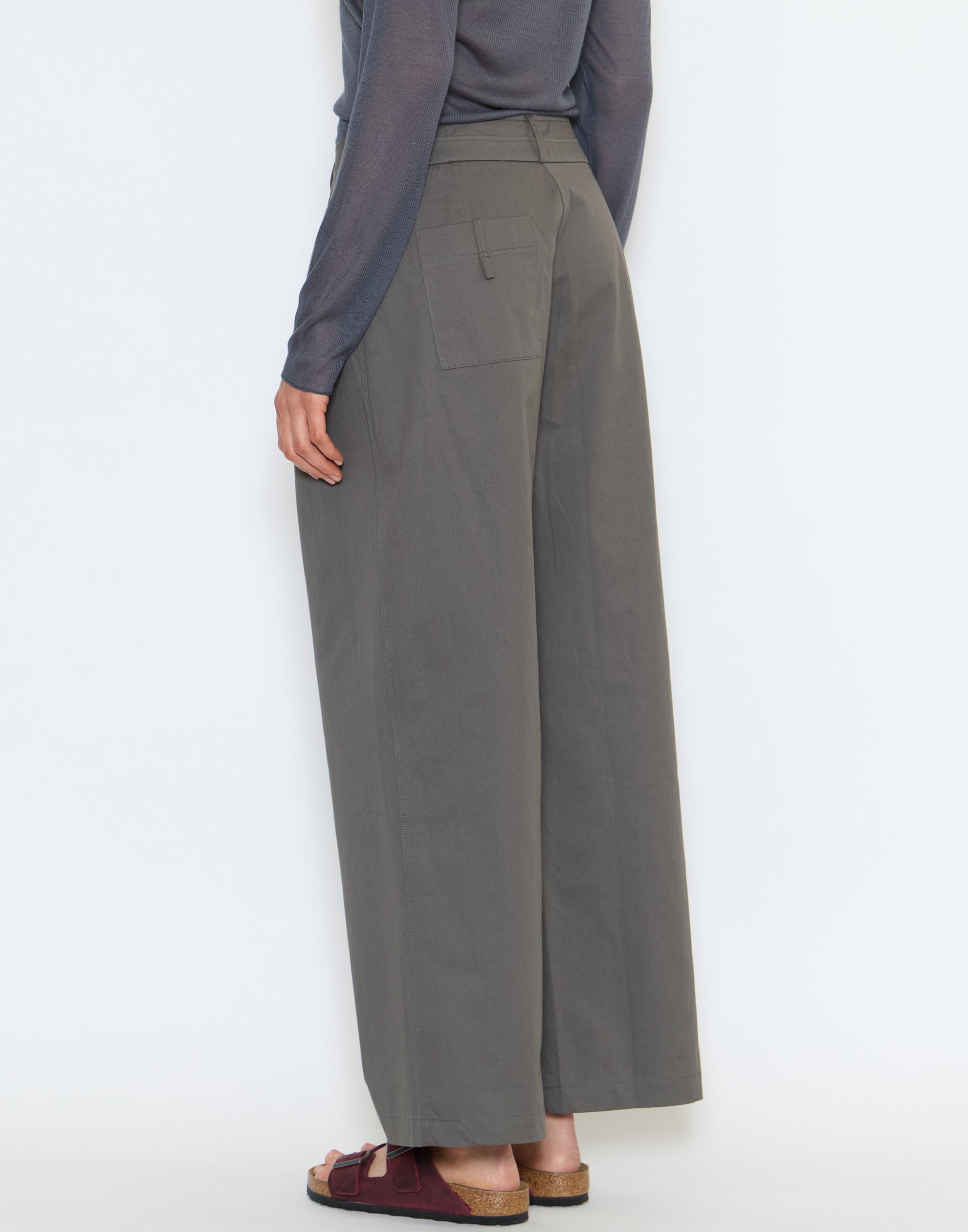 Charcoal Cotton Two Layer Pants