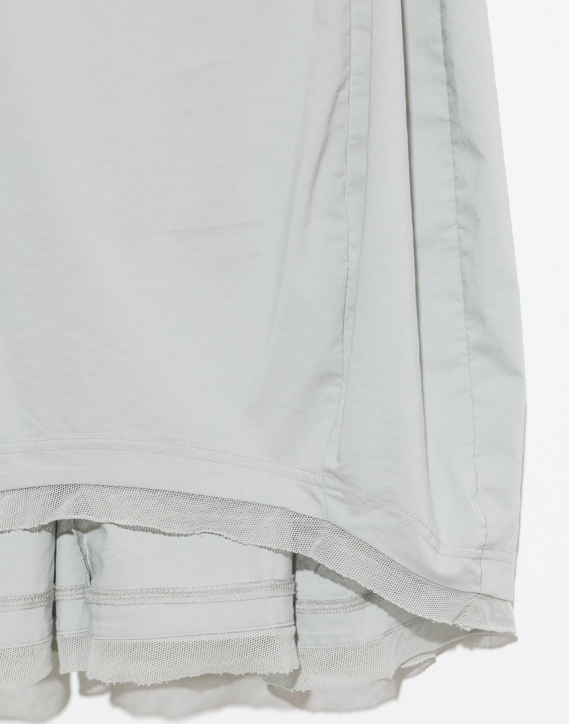 Grey Cotton Blend Stretch Midi Skirt