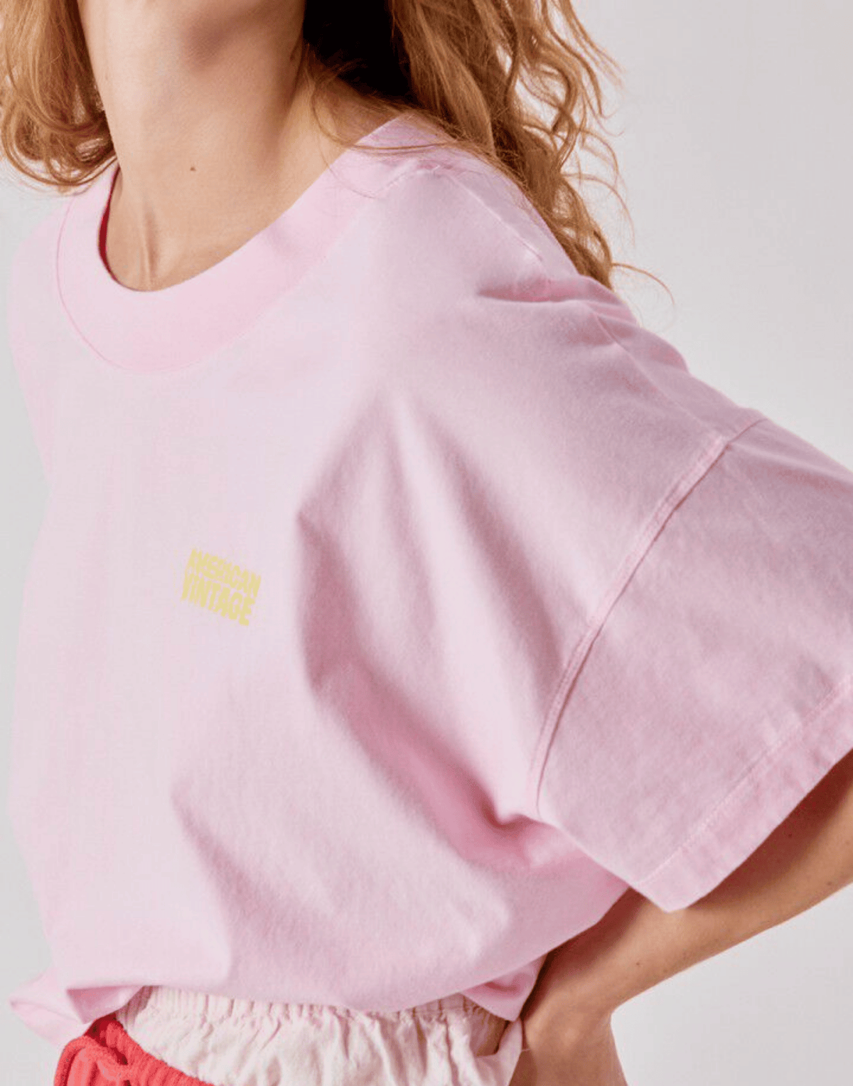 Candy Pink Cotton Gixy Logo T-Shirt