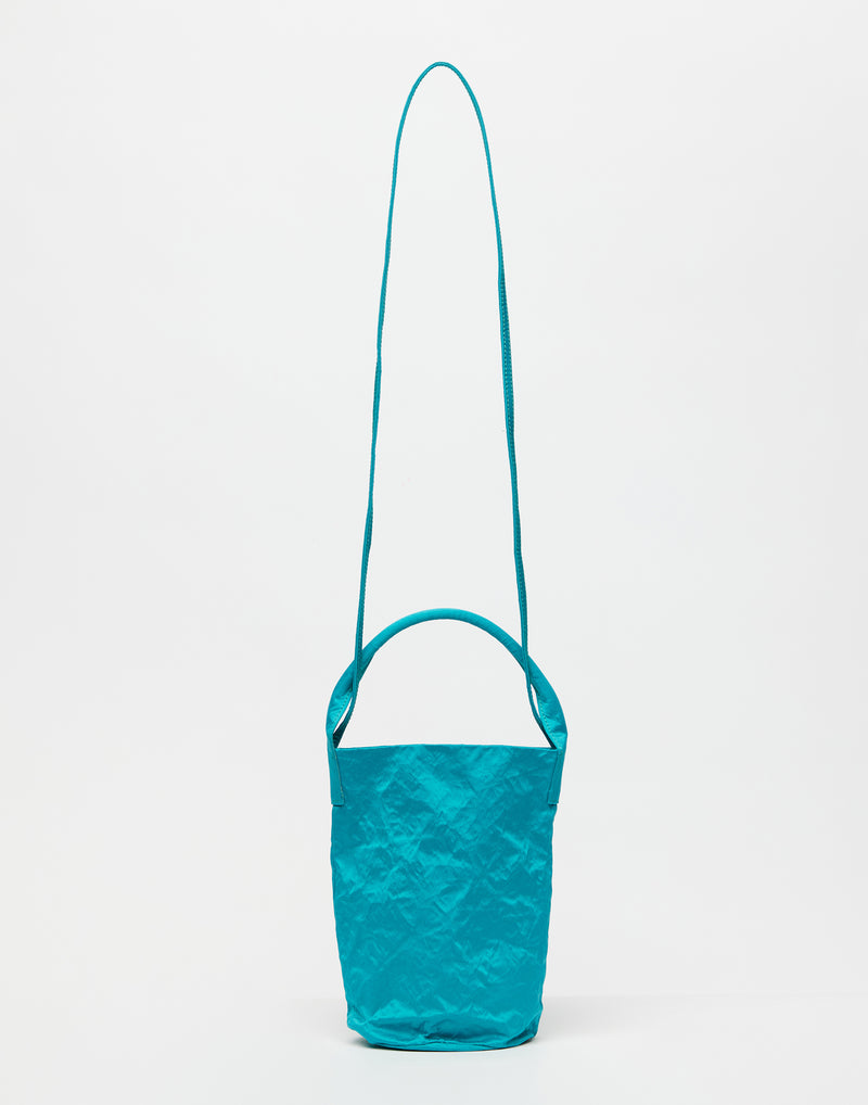 Turquoise Satin Tube Bag