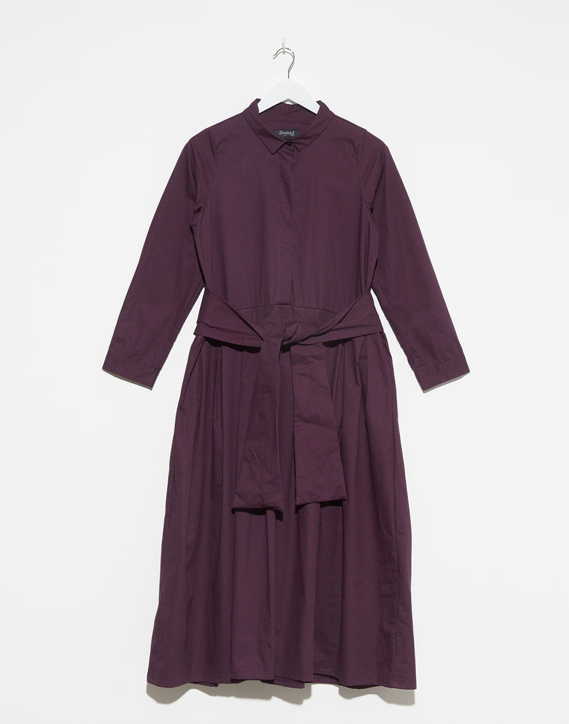 Plum Cotton Lena Dress