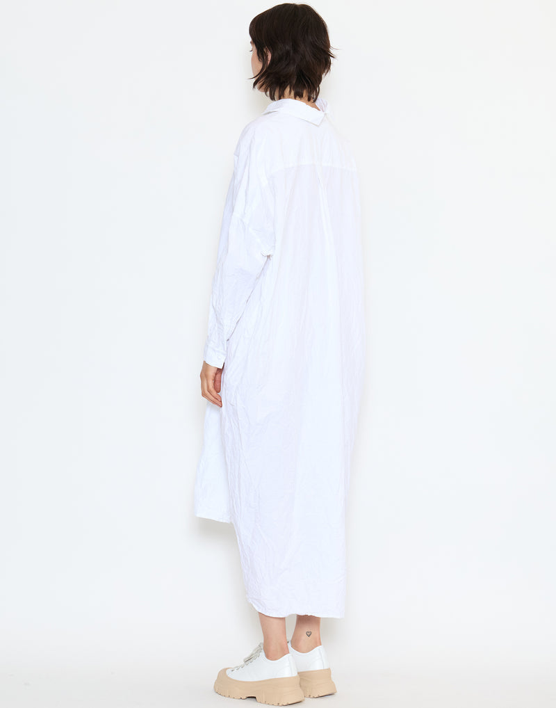 White Cotton More Lunga Lavata Shirt