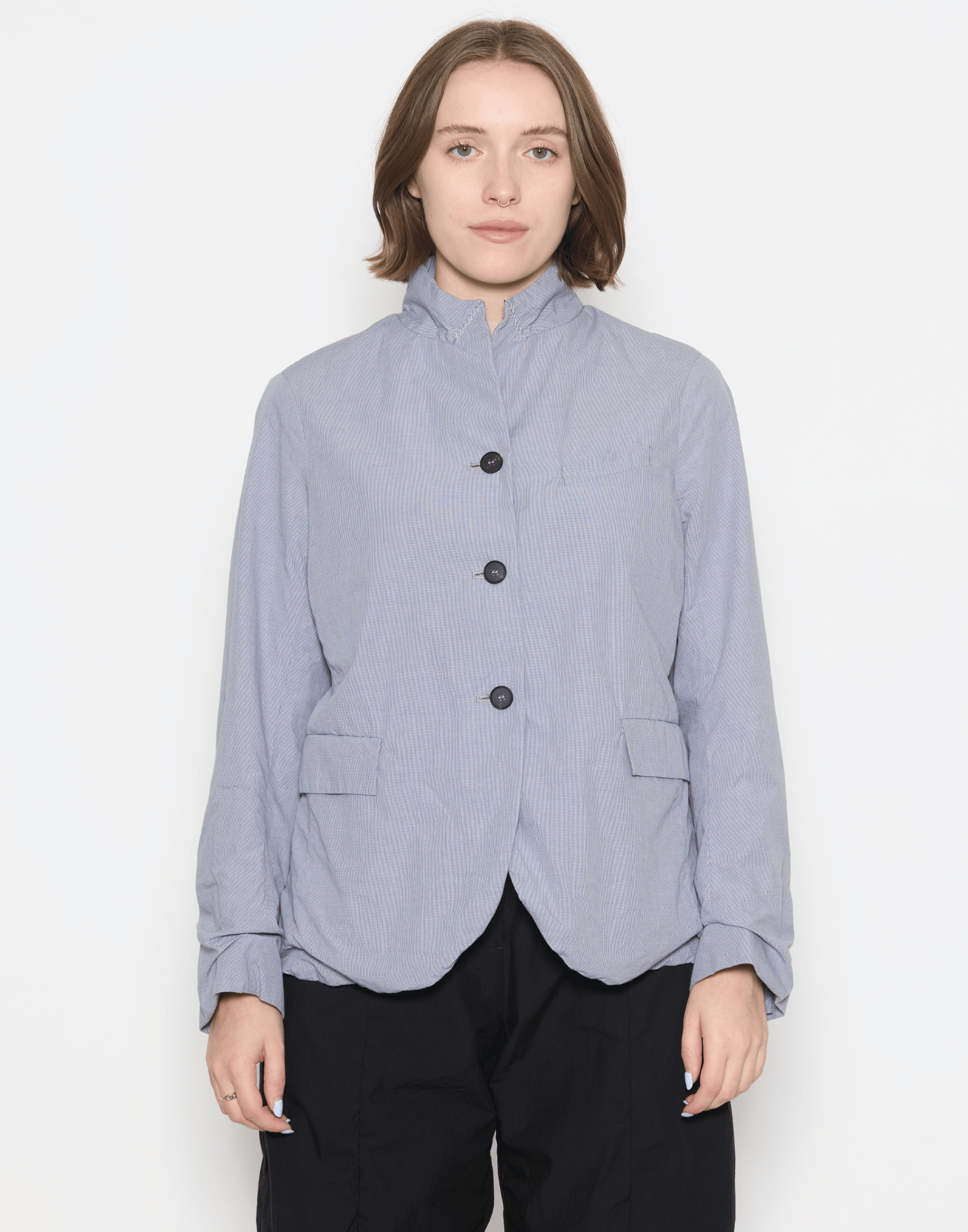 Charcoal Check Cotton Tyrol Jacket