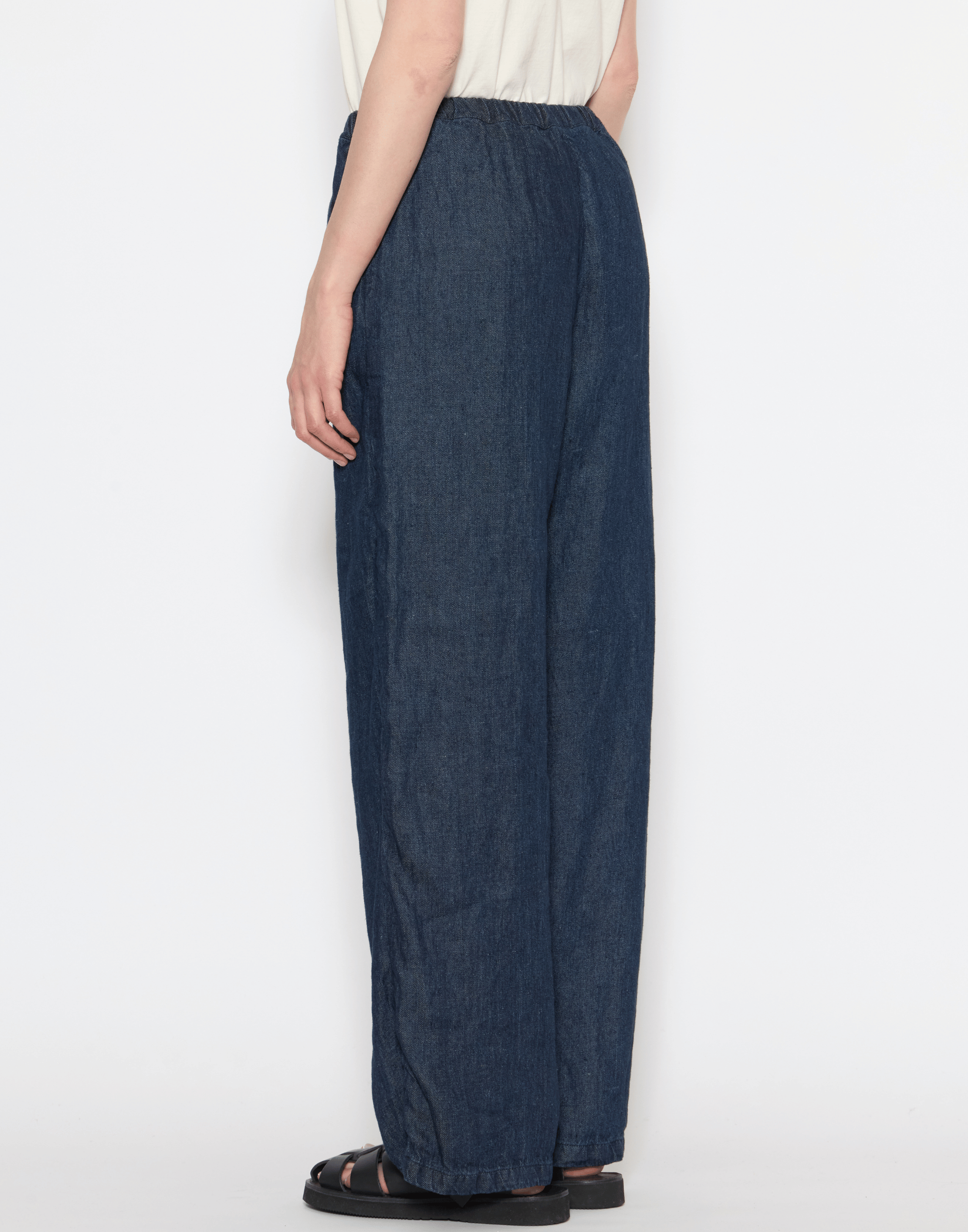 Indigo Linen Relaxed Trousers