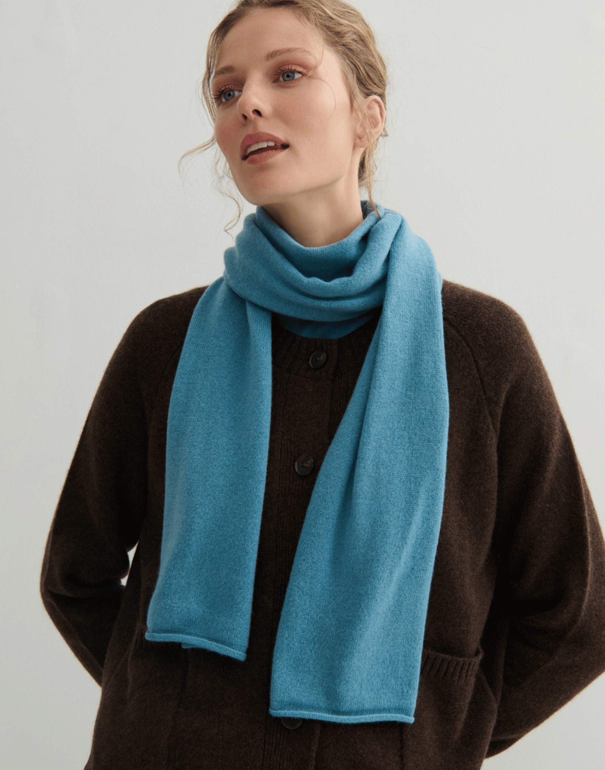 Lake Blue Cashmere Everyday Scarf