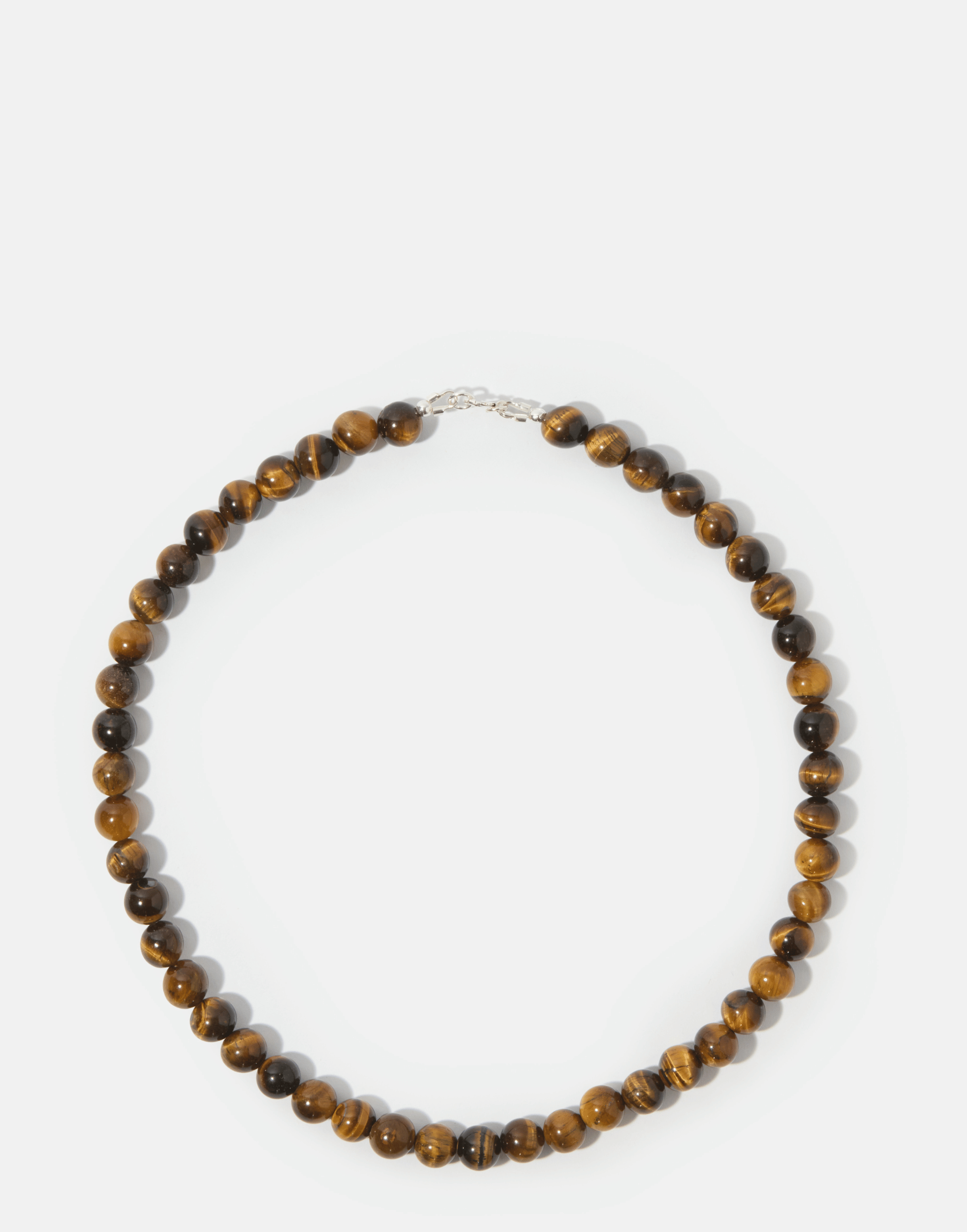 Tiger Eye & Silver Margaret Necklace